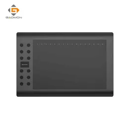 Профессиональный графический планшетный рисунок Gaomon M106K 10x6 дюймов USB Pen Tablets Art Digital