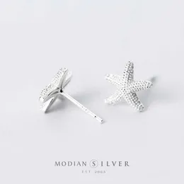 Orecchini a forma di stella marina fresca e carina per le donne Orecchini a bottone in argento sterling 925 semplici gioielli in stile coreano 210707
