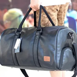 Pacchetto presa di fabbrica borsa fitness in pelle borsa da viaggio portatile di grande capacità Borse in pelle di ispessimento semplificate coreane