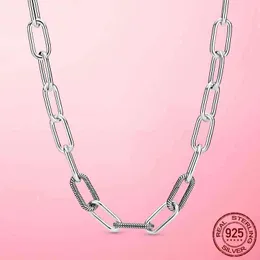 925 Sterling Silver Twist Me Clasp Necklace for Women Chunky Thick Lock Choker Chain Necklaces Jewelry Jewellery Collar