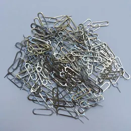 Rostfritt 10000pcs / Lot Steel SIM-kort Ejektor Pin Universl Pin Key Tool för iPhone Samsung Huawe