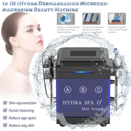 10 in 1 Water Dermabrasion 다이아몬드 피부 껍질 깊은 클렌징 하이드로 미세 박피술 기계 바이오 라디오 주파수 미용실 장비