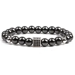 Diamond Box Magnet Beads Strands Bracelet Stone Stone Cuff Cuff for Women Men Gift Model Modelry