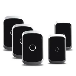 Wireless Waterproof Doorbell 300M Remote US EU UK AU Plug LED Flash Home Cordless Door Bell Chime 1 2 Buttons 3 Receivers Other Hardware