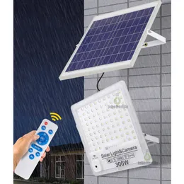LED Solar Powered Security Lamp med Video Camera Street Portable Floodlight 200W 300W 400W Outdoor WiFi App Fjärrkontroll