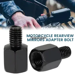 Pair Black Motorcycle Mirror Adapters M10 10MM M8 8MM Rearview Mirrors Conversion Bolt Clockwise Anti-clock Right Left Thread