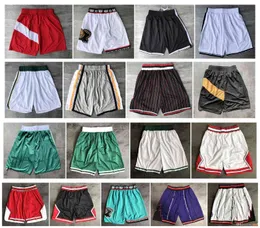 Toppkvalité ! 2019 Team basketball shorts män shorts pantaloncini da basket sport shorts college byxor vit svart röd lila grön