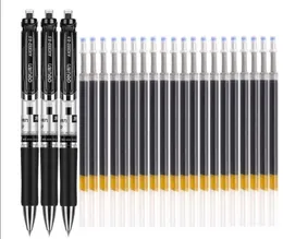 Gel Pens Pen Retractable School Office Supplies 0.5mm 3pc/Black Large Capacity Ball Point Replaceable Refills Rod