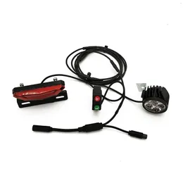 Bike Lights 12V-60V 8W 650 Lumen LED Front Light With Rear Waterproof Switch For Bafang BBS01 02 HD