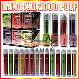 Bang XXL Einweg-Vape-Pen-E-Zigarettengerät mit 800-mAh-Akku, 6 ml vorgefüllten Kartuschenkapseln und 2000 Puffs-Starterkit