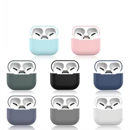 Mjukt flytande silikonfodral för AirPods 3 Trådlös Bluetooth -hörlursskyddsfodral för Apple AirPods 3 Pro 1 2 Cover Case