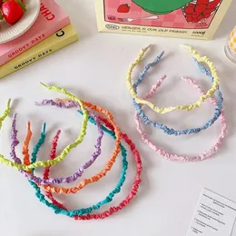 Pleated Bubble Girls Colorful Headbands Hair Clip Woman Vintage Hair Accessories Headdress Fashion