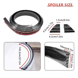 Universal 5D Carbon Fiber Spoilers 1.5M DIY Refit Spoiler Car Styling For BMW Toyota Honda KIA Hyundai Opel Mazda Ford Skoda new