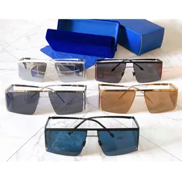 HL001 Sonnenbrille Metallrahmen Ultradünne Linse Mode Lässiger Stil Partybrille Seitenschutz für Augenwinkel UV400 Pers324x