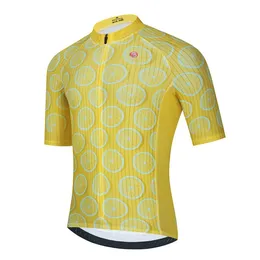 레몬 프로 팀 사이클링 저지 옐로우 여름 사이클링 마우스 마운틴 자전거 옷 자전거 의류 MTB 자전거 자전거 의류 사이클링 탑