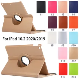 360ﾰ Rotation Tablet Fodral för iPad 10.2 [8:e generationen] Mini 6/5 Air 4/3/2/1 Pro 11/10.5/9.7 tum, Litchi Grain PU Läder Flip Stand Cover med Multi View-vinkel, 1 STK Min/Blandförsäljning