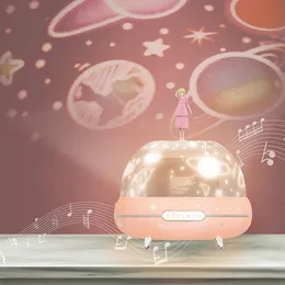 Starry sky projector lamps night light romantic doll starry bluetooth desk lamp a14