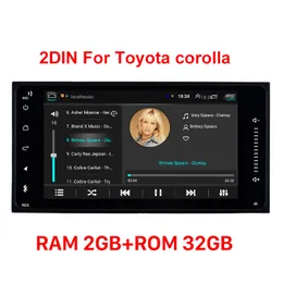 Android 10 2din Universal 200 * 100 mm bil DVD-enhet för Toyota Corolla Camry Land Cruiser Hilux GPS Navigation Radio