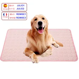 Dropshipping Washable Summer Cooling Mat for Dogs Cats Kennel Breathable Self Cooling Pet Crate Cusion Sleep