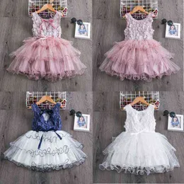 아기 소녀 옷 작은 공주 레이스 케이크 Tutu sashes 여름 옷을 입고 아이들 생일 핑크 vestido infantil menina 3 5 8 y G1129