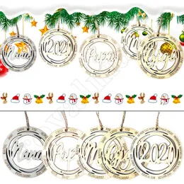 Hot-selling Nome Personalizado Decorações de Natal Ornaments 2021 Árvore de Natal Pendurar Tag Pingente Pandêmico Ornamento Comemoração