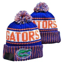 NEW Men's 32 Teams GA NCAA Knitted Beanie Cap Wool Warm Sport Striped Sideline North USA Texas College Cuffed Pom Beanie Hats Bonnet Be