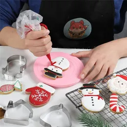 Party Dekoration 9 st Rostfritt stål Julkaka Cutter Set DIY Special Craft Mall Festival Supply L9