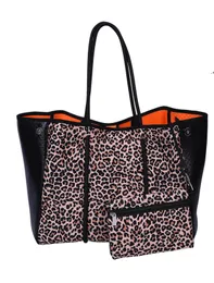 Camouflage Torebka Leopard Duffel Bag Duży Travel Camo Tote Moda Podróży Mama Plaża Torby na zakupy Organizacja magazynowa JJE10406