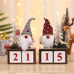 Christmas Desktop Decoration Wooden Forest Elderly Calendar DIY Christmas Countdown Calendar Decoration Supplies JJD11161