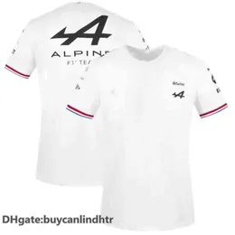 2021 Sezon Motorsport Alp F1 Takım 14 Racing Araba Fan T-Shirt Mavi Siyah Nefes Jersey Teamline Kısa Kollu Gömlek Giyim T Shirt