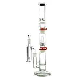 19 Inch Glass Bongs 3 Chambers Dab Oil Rigs Straight Honeycomb Disc Perc Ice Pinch Hookahs Dome Showerhead Water Pipes 18mm Female Joint Diffused Downstem & Bowl WP522