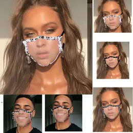 2021 Läppsspråk Maskor Daze Proof Clear Soft TPU Vismable Munn Faces Skal Fashion Tvättbar Resuable Mask LLD8696