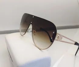 2022 Hot 54mm oversized vierkante zwarte vrouwen zonnebril nieuw met tags box gemengde kleur glinsterende gradiënt Groothandelluxe miljonair zonnebril
