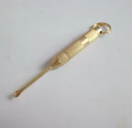 Guldvax dabber verktyg snuff snare sniffer pulver sked bärbar nyckel ring skovel vax scoop hookah shisha rökning tillbehör dab