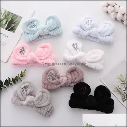 Jewelry Hair Clips & Barrettes Han Edition Web Celebrity Girl Face Headband Ins Tide Lovely Bowknot Fluffy Mask Band Drop Delivery 2021 Agji