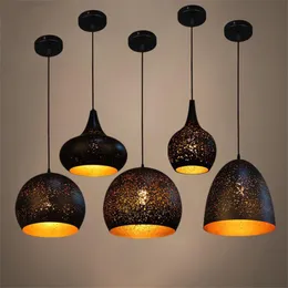 Moroccan Loft Pendant Lights Industrial Black Hanging Lamp For Living Room Cafe Kitchen E27 Led Suspension Luminaire Home Decor Lamps