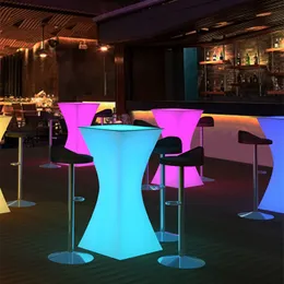 16colour changing LED cocktail table chair Commercial Furniture Event Party garden decorations supplies New Fashion2510