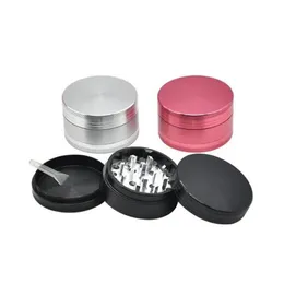 Tobacco Spice Dry Herb Grinder Accessori per fumatori di fascia alta 40/50 / 55mm 6 colori Frantoio in metallo in lega di alluminio a 3 strati Logo personalizzato OEM