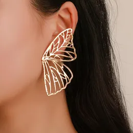 Fashion Personality Butterfly Wings Earrings for Women Gold Exaggerated Large Earring Jewelry