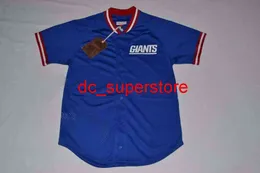 NY a buon mercato NY All Dimensioni Pro Mesh Button Front Jersey Blue Cucited Men Women Youth Football XS-6XL