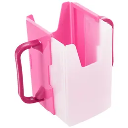 Koppar Saucers Baby Barn Universal Juice Påse Mjölk Boxhållare Cup Toddler Självhjälpare Rosa