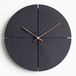 Siyah Ahşap Duvar Saati Salon Su Sessiz Numaraları Modern Dijital Duvar Saati Vintage Asılı Reloj de Pared Ev Dekorasyon DL60WC H1230