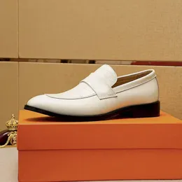 Luxury Fashion H Business Stripe Leather Shoes For Men Oxfords Wearproof Dress Italian Designer Formal Office Male Size 38-45