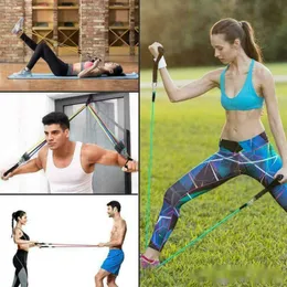 11st/set latexrör motståndsband 150/100 kg Hem Gym Styrka Training Pull Rope Yoga Tension Band Fitness Equipment WK597