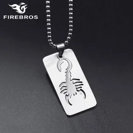 Collane con ciondolo FIREBROS 2021 Rosario gratuito Catena di perline Colore argento Acciaio inossidabile 316L Scorpione animale Collana Uomo Donna Gioielli regalo