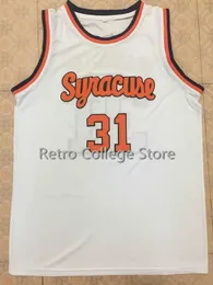 4 Rony Seikaly 30 Billy Owens 31 Dwayne Pearl Washington Syracuse Orange 1991 Maglia da basket College bianco Retro ritorno al passato Personalizzato qualsiasi