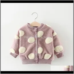 Casaco outwear vestuário bebê crianças maternidade entrega 2021 primavera outono cute cardigan outerwear para nascer bebê meninas roupas moda de bolinhas