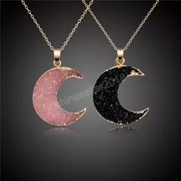 Fashion Jewelry Moon Pendant Necklace Resin Moons Sweater Necklaces