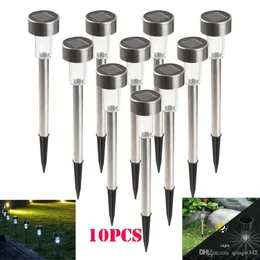 LED Solar Lamps Sun Lawn Light Stainless Garden Outdoor Lights Corridor street Lamp Powered Colored Lighting