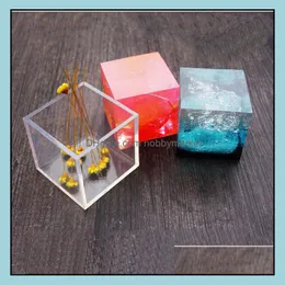 Molds Jewelry Tools & Equipment Transparent Square Sile Pendant Mod For Resin Diy Mold Bangle Drop Delivery 2021 4Ug6E